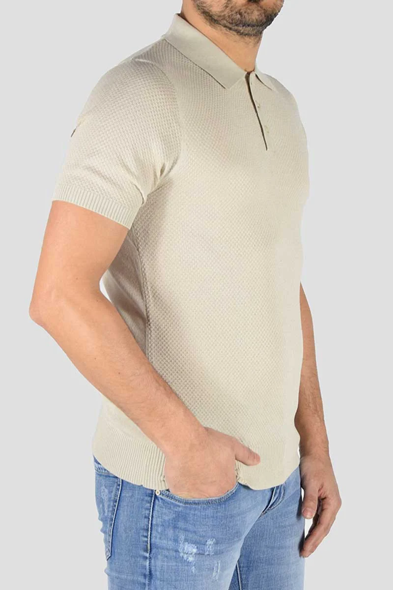 POLO IN MAGLIA MICROFANTASIA - immagine 5