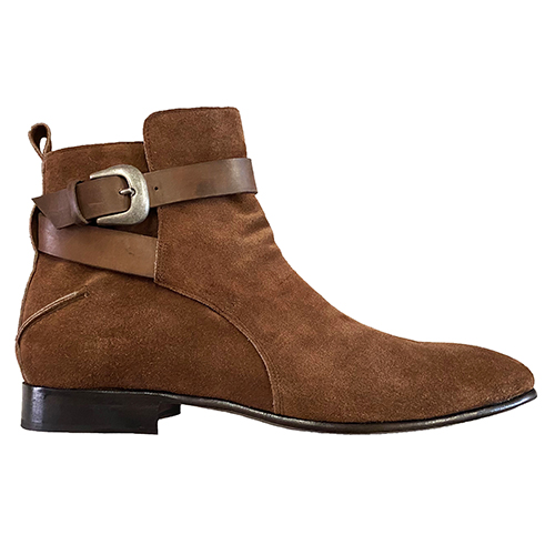 Stivaletti vintage con fibbia in camoscio - immagine 5