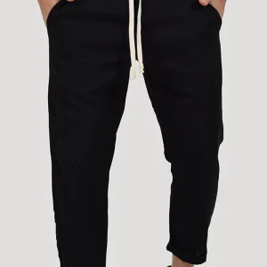 PANTALONI IN LINO CON LACCIO IN VITA