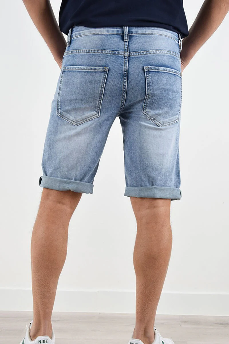 BERMUDA IN JEANS CON STRAPPI - immagine 6