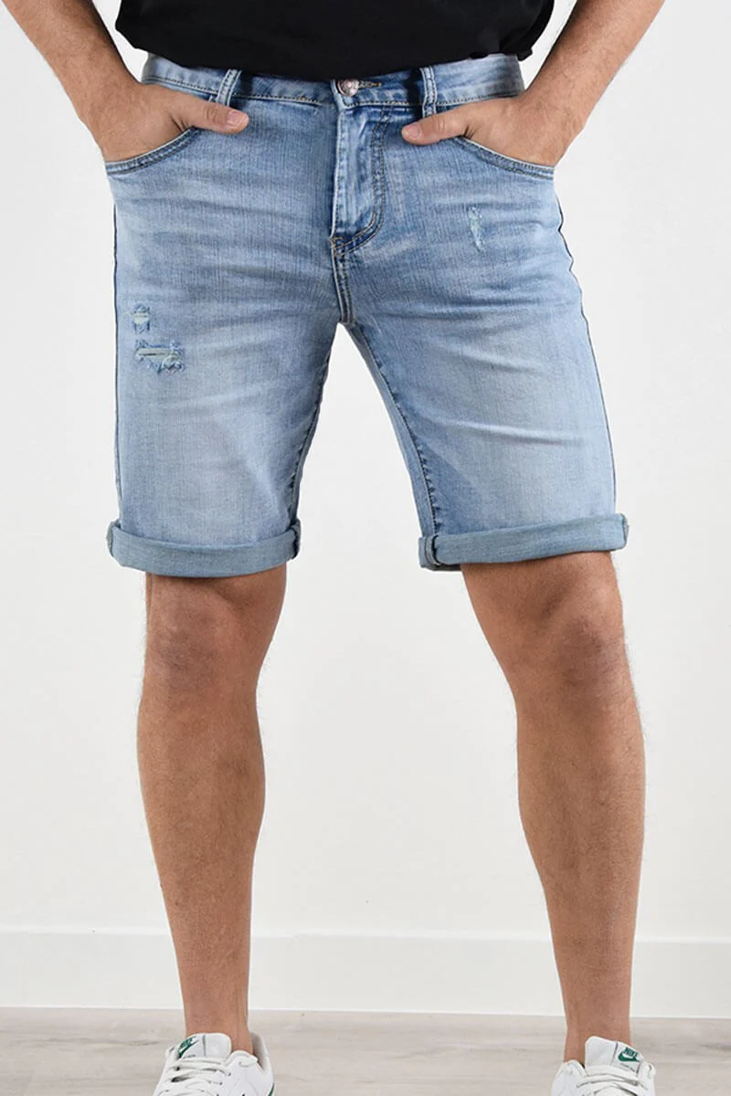 BERMUDA IN JEANS CON STRAPPI - immagine 3