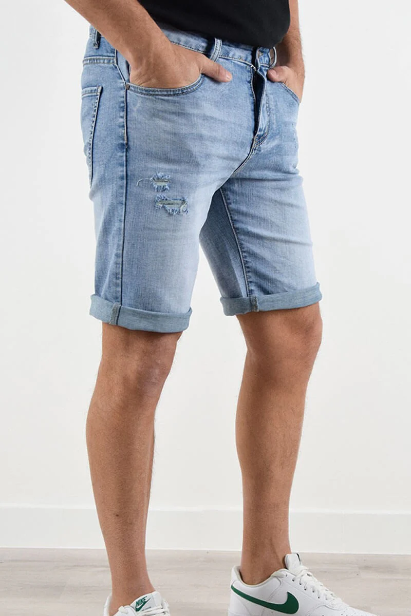 BERMUDA IN JEANS CON STRAPPI - immagine 4