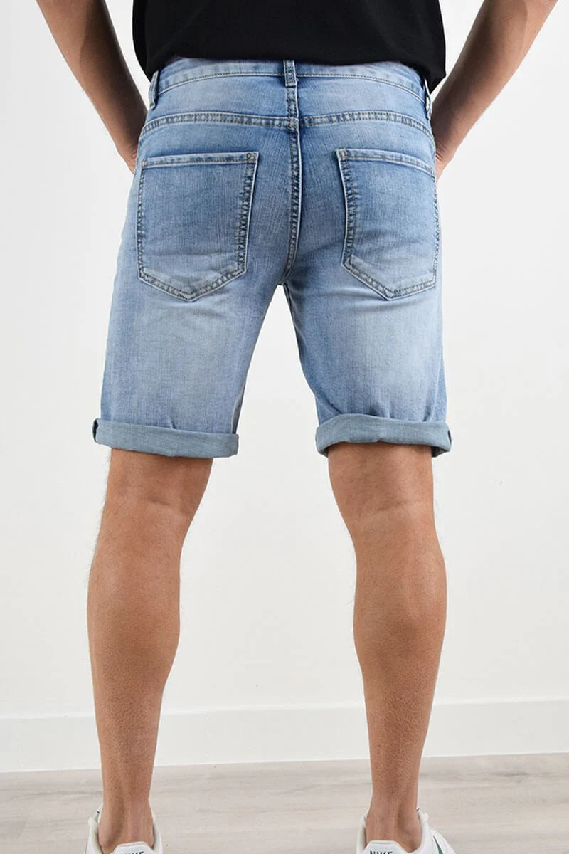 BERMUDA IN JEANS CON STRAPPI - immagine 5