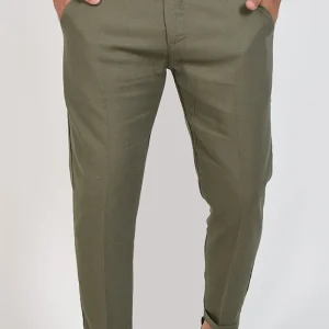 PANTALONI CAPRI IN LINO