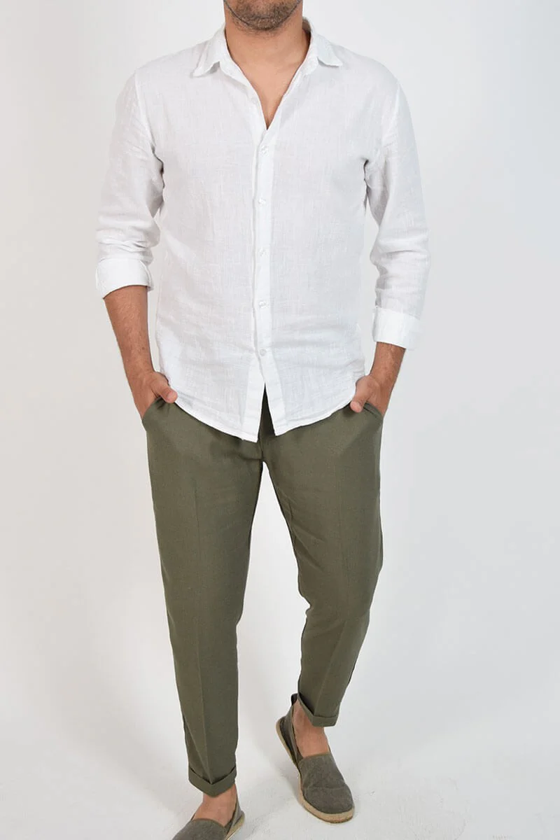 PANTALONI CAPRI IN LINO - immagine 7