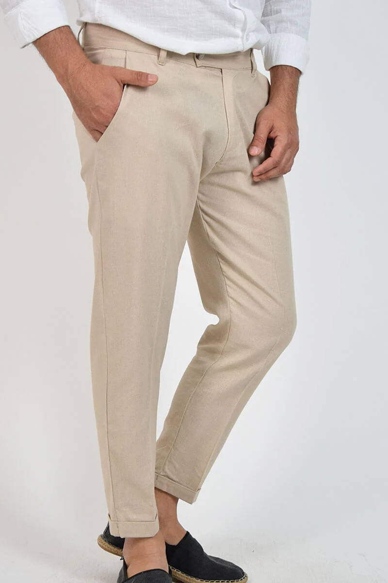 PANTALONI CAPRI IN LINO - immagine 4