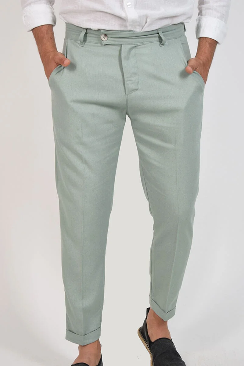 PANTALONI CAPRI IN LINO