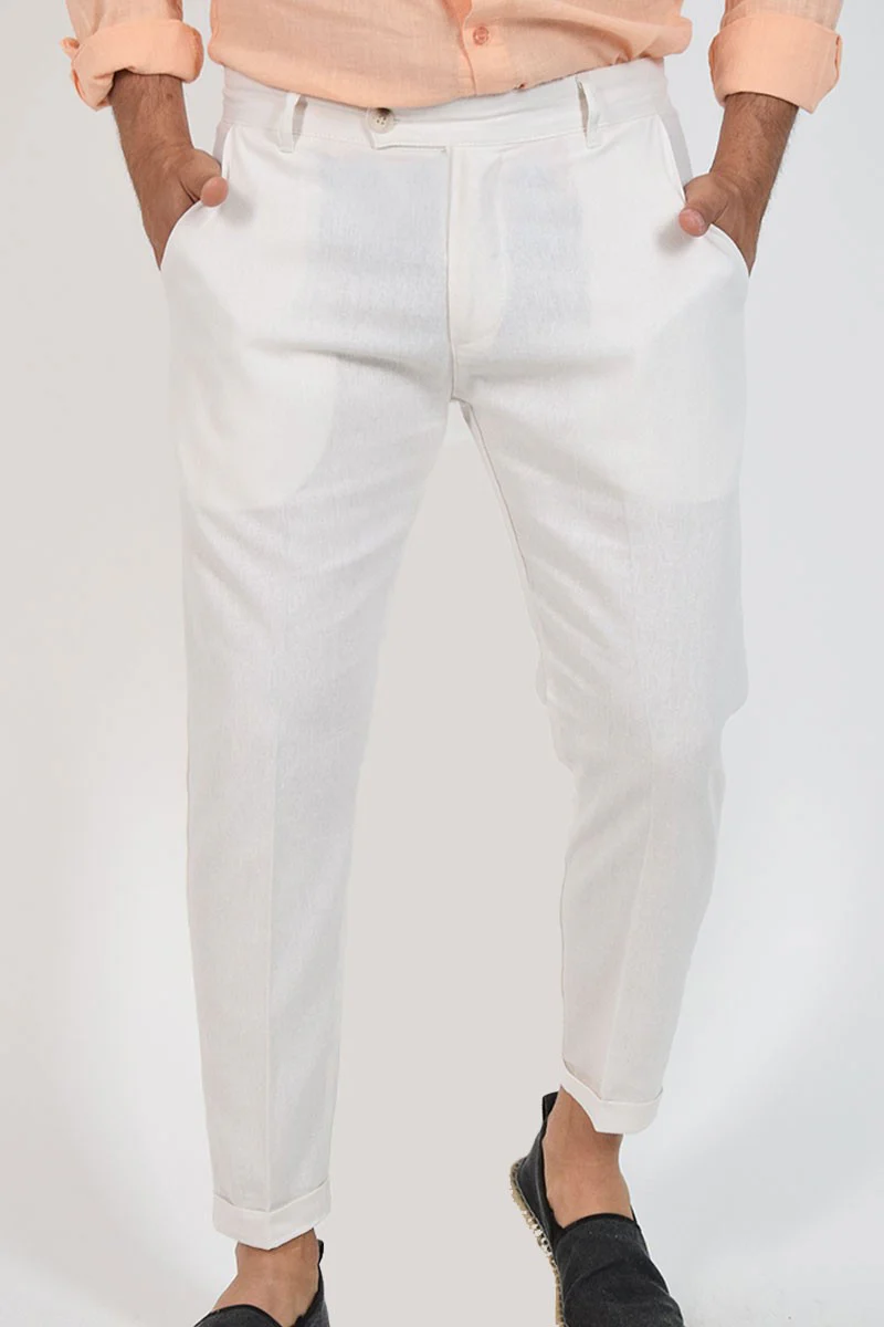 PANTALONI CAPRI IN LINO