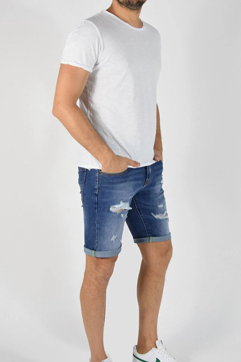 BERMUDA SKINNY CON STRAPPI - immagine 8