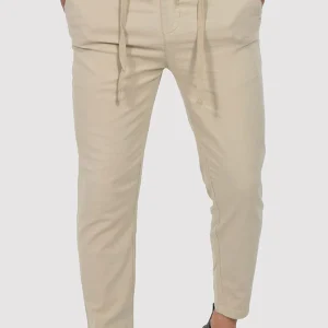 PANTALONI CAPRI CON ELASTICO E LACCIO IN VITA