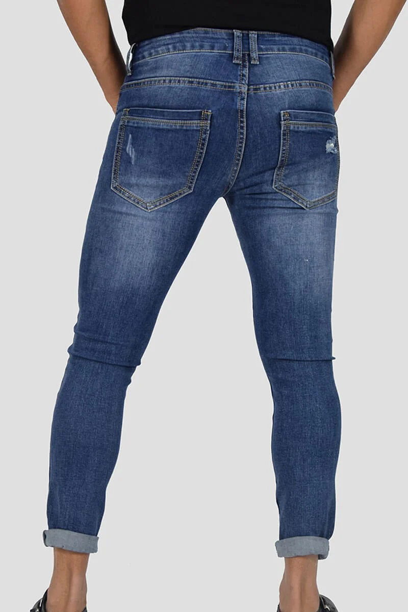 JEANS SKINNY CAPRI CON STRAPPI E PITTURA - immagine 5