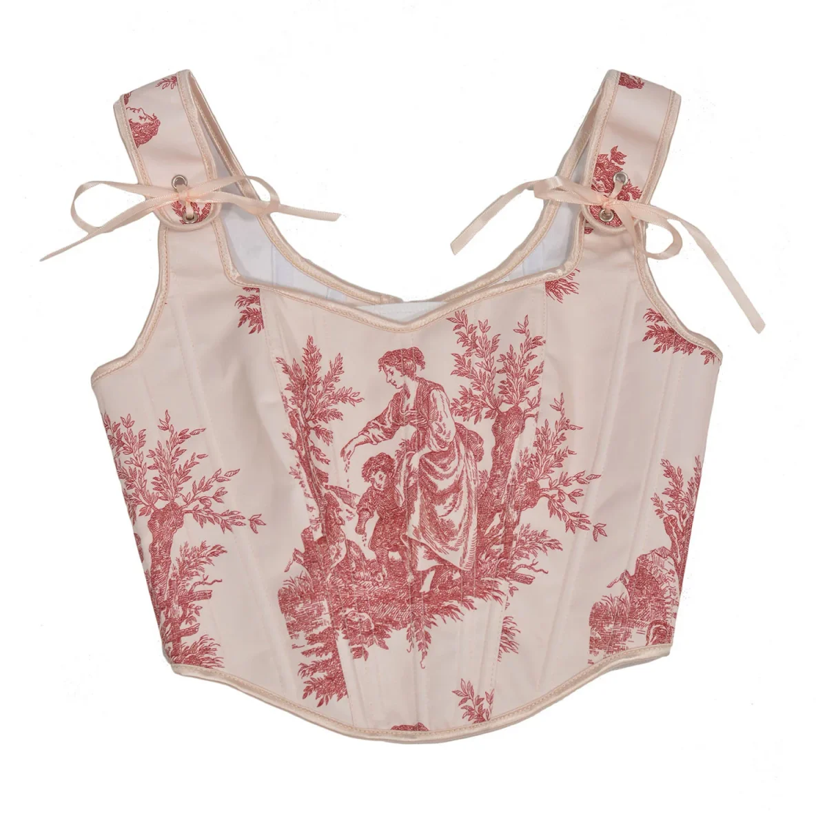 Ink printing fishbone front hook buckle tights corner jacket European and American outerwear French style rear straps - immagine 8