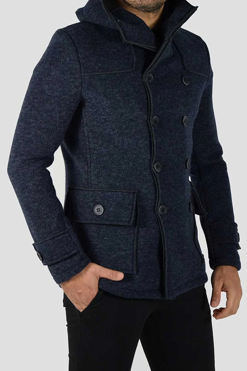 CAPPOTTO DOPPIOPETTO CON CAPPUCCIO - immagine 4