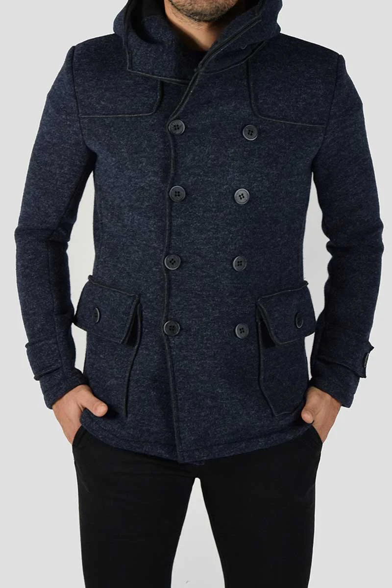 CAPPOTTO DOPPIOPETTO CON CAPPUCCIO - immagine 6