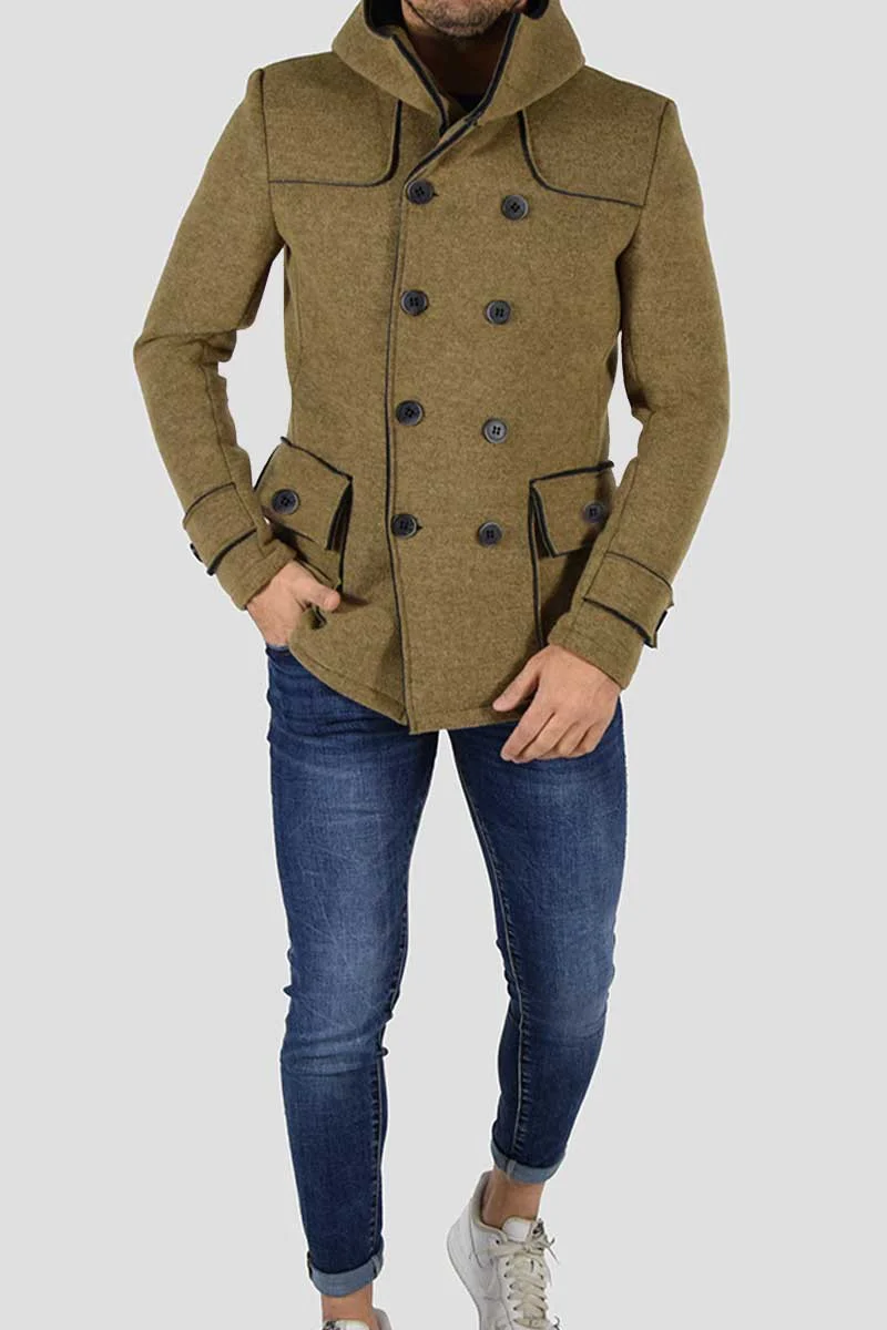 CAPPOTTO DOPPIOPETTO CON CAPPUCCIO - immagine 3