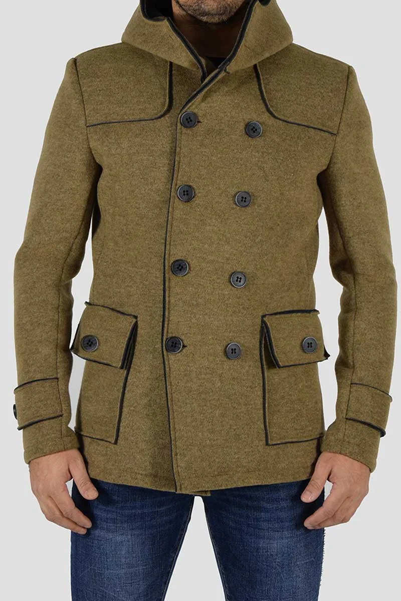 CAPPOTTO DOPPIOPETTO CON CAPPUCCIO