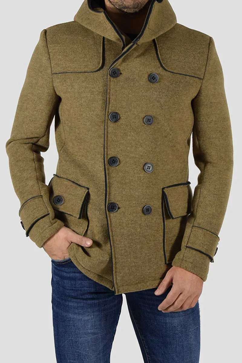 CAPPOTTO DOPPIOPETTO CON CAPPUCCIO - immagine 6