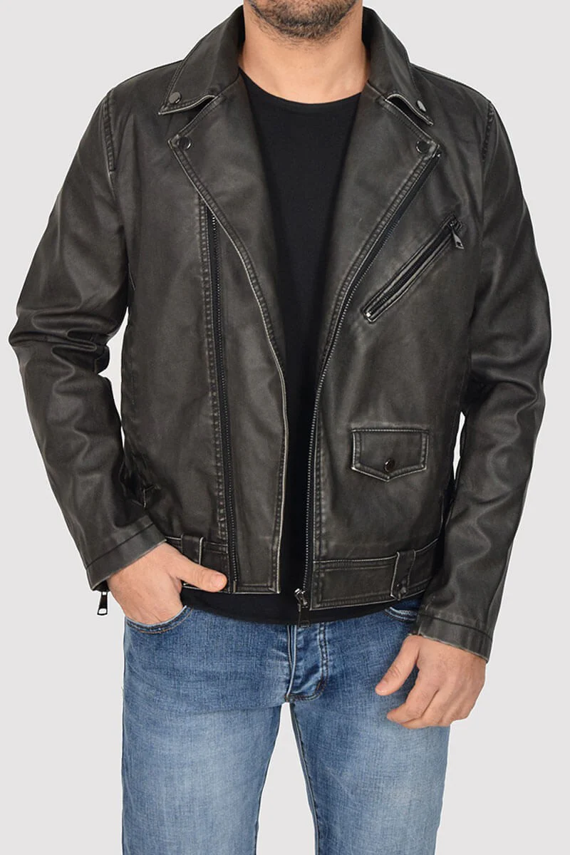 GIUBBOTTO CHIODO IN ECOPELLE