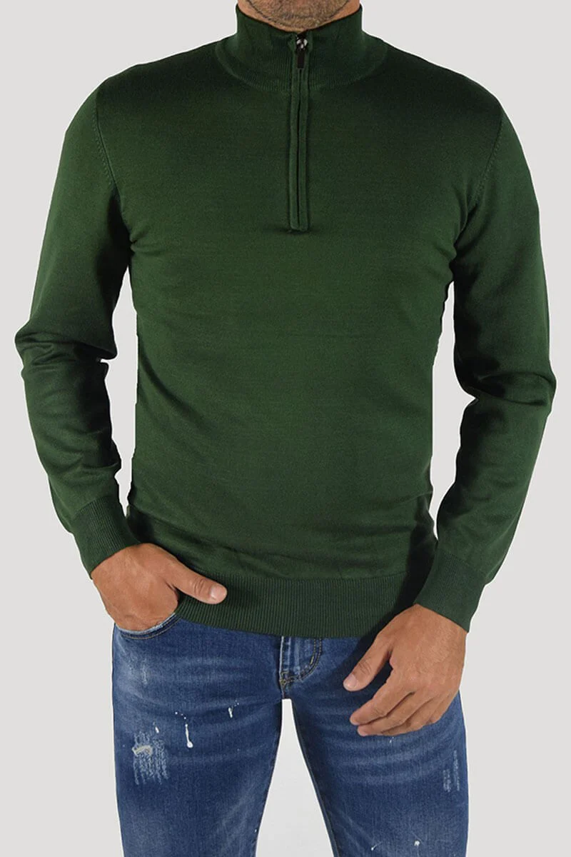 PULLOVER CON CERNIERA SUL COLLO