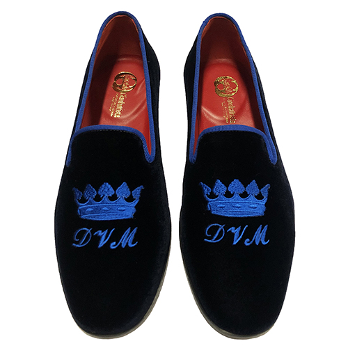 Pantofole slippers con corona e iniziali - immagine 3