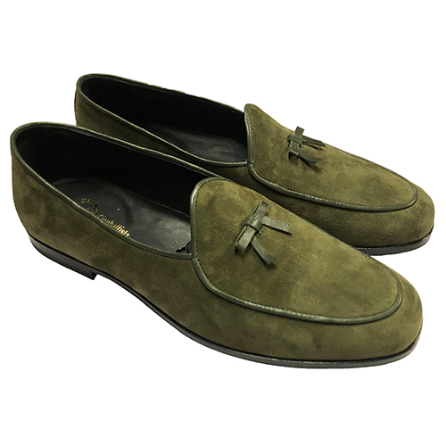 Mocassini in camoscio con fiocco - immagine 2