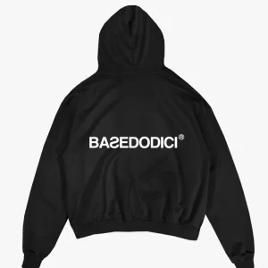 Hoodie "COMFY" Back Logo Black/White