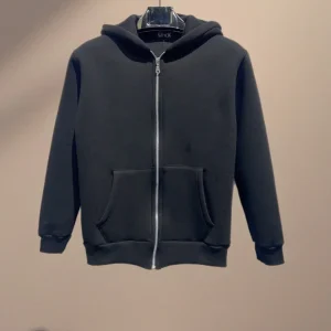 Felpa basic full zip hoodie Nera