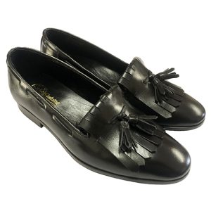 Mocassino con frangia in vitello