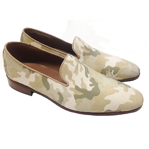 Mocassino slippers in tessuto camouflage - immagine 2