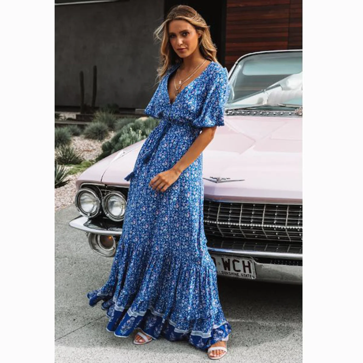 Frieda Boho Maxi Dress Women Summer Elegant - immagine 3