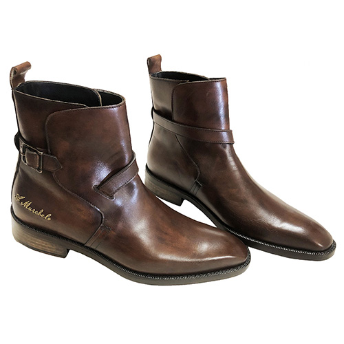 Stivaletti vintage con fibbia in pelle - immagine 3