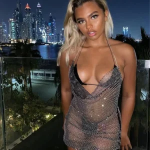 Lux diamond mini dress