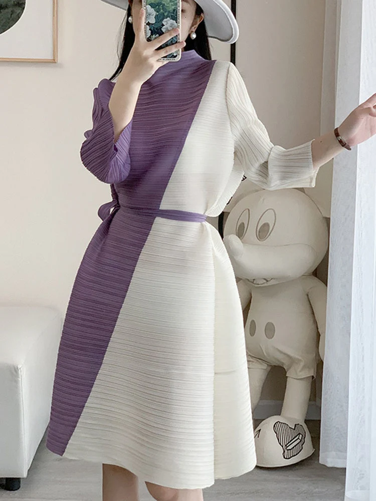 Abito media donna lavorato curvy - immagine 6