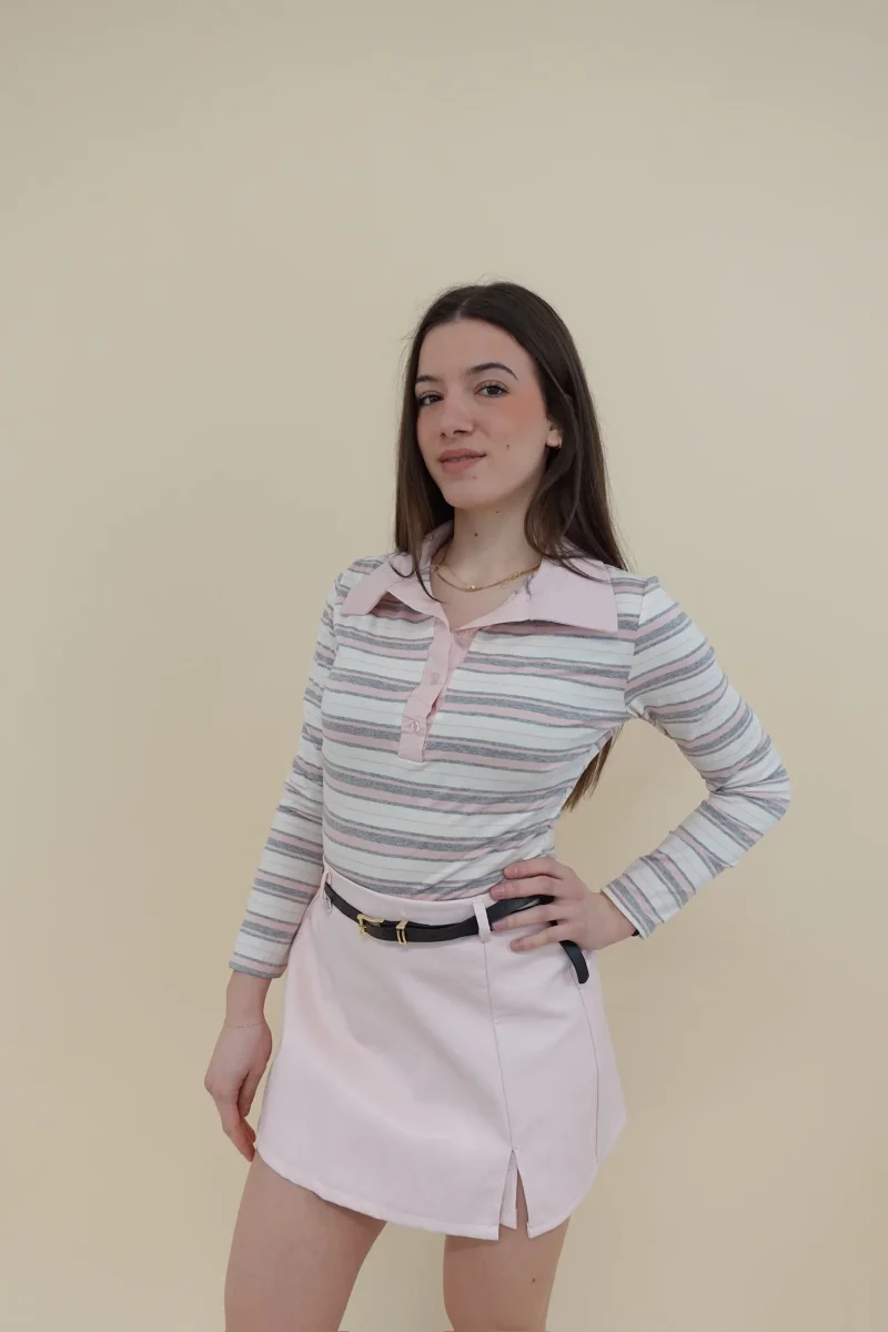 Body Polo Line Rosa - immagine 6