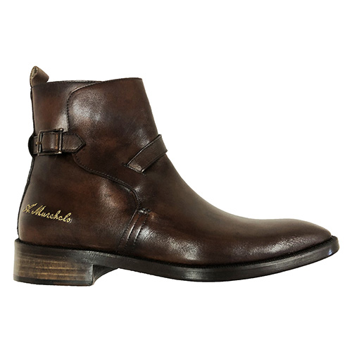 Stivaletti vintage con fibbia in pelle