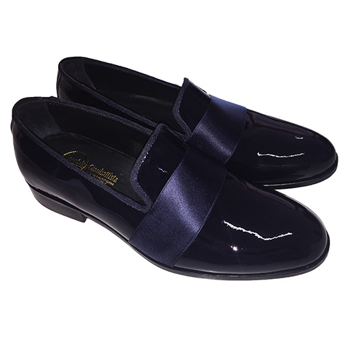 Mocassini cerimonia con fascia in raso - immagine 5