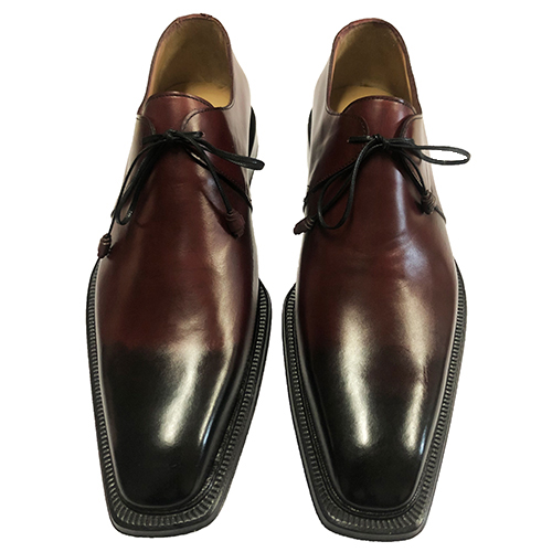 Scarpe stringate in pelle patinata - immagine 3