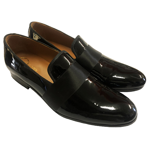 Mocassini cerimonia con fascia in raso - immagine 2