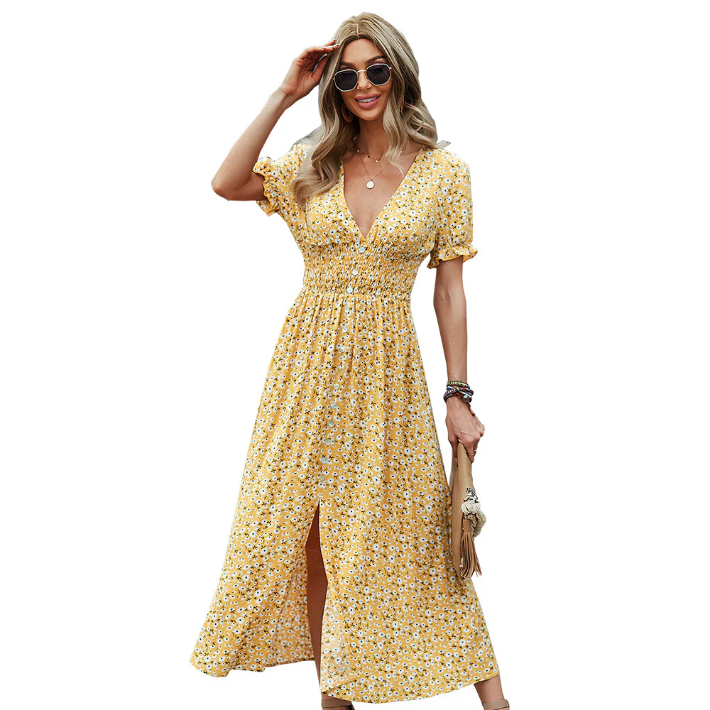 Women's Fashionable Bohemian Casual Swing Dress - immagine 6