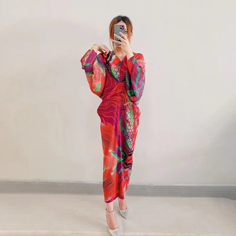 Abito lungo curvy fantasia donna - immagine 4