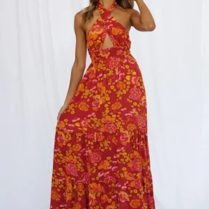 Abito lungo fiorellini donna