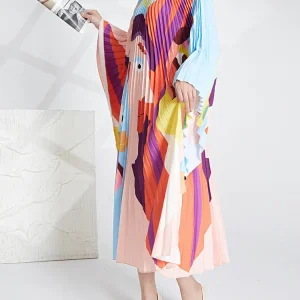 Abito fantasia donna lungo curvy