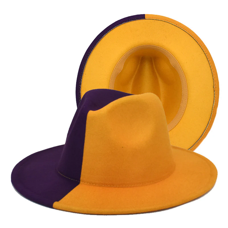 Color Matching Big Edge Felt Cappello unisex - immagine 8