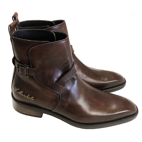 Stivaletti vintage con fibbia in pelle - immagine 4