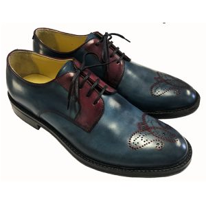 Scarpe uomo in pelle patinata