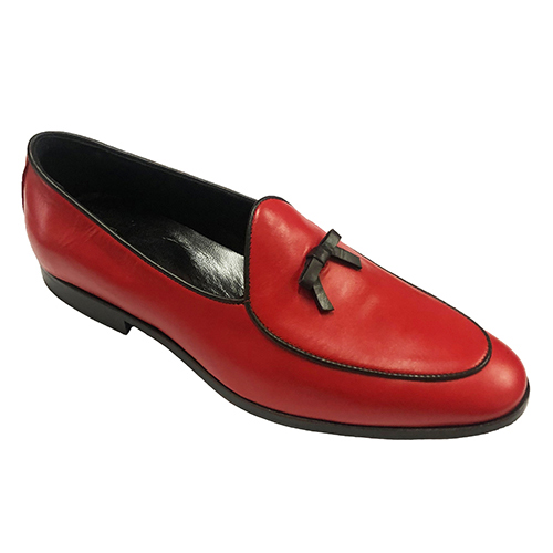 Mocassini Slippers in pelle con fiocco - immagine 5