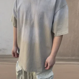 Maglia cotton washed uomo beige