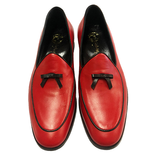 Mocassini Slippers in pelle con fiocco - immagine 3