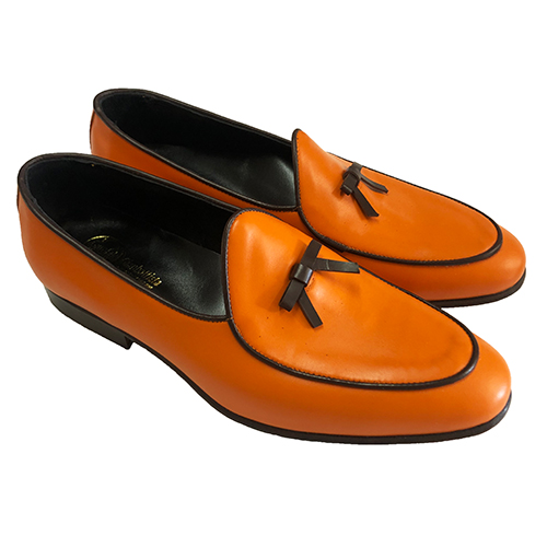 Mocassini Slippers in pelle con fiocco - immagine 6