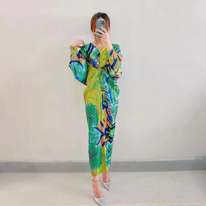 Abito lungo curvy fantasia donna - immagine 9